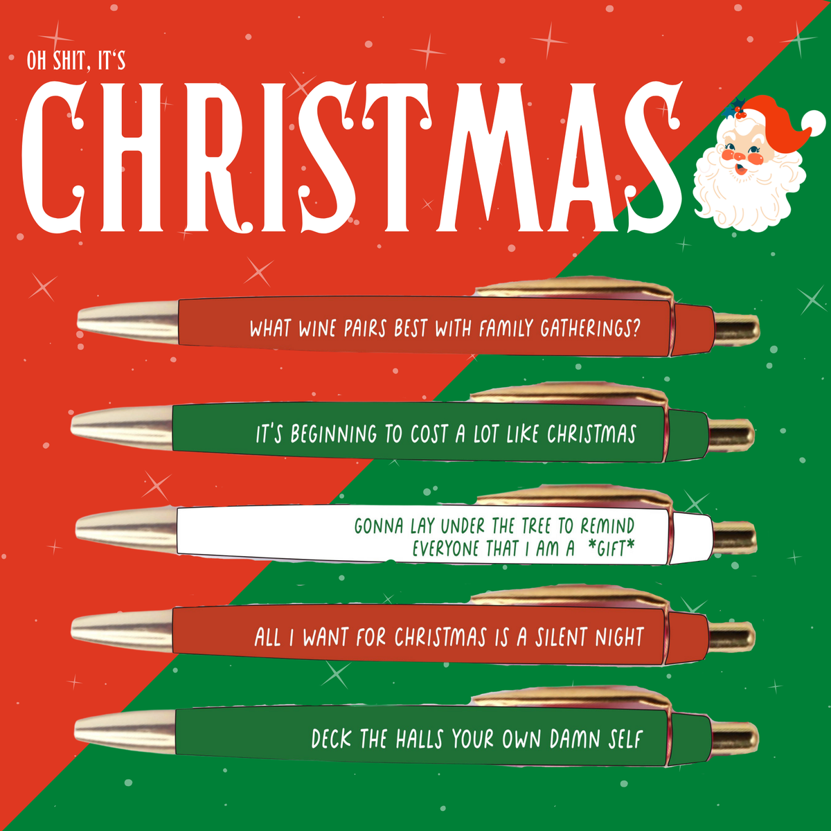 X5 Funny Pens Work Office Colleague Christmas Secret Santa 