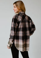 Black, Brown & White Plaid Flannel