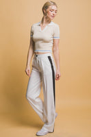 Pleat Detail Straight-Leg Pants