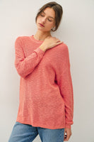 LIGHTWEIGHT COTTON SLUB SWEATER