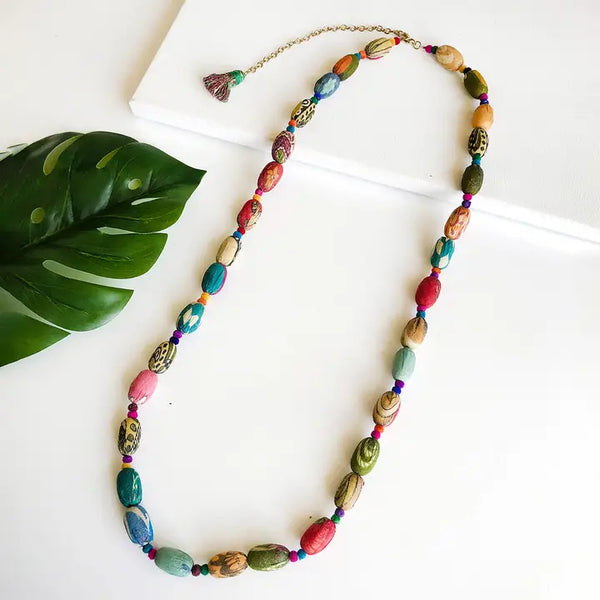 Kantha Kaleidoscope Necklace