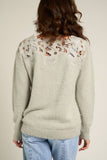 Long Sleeve Sweater with Lace Neck Line