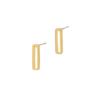 Open Rectangle Stud Earrings