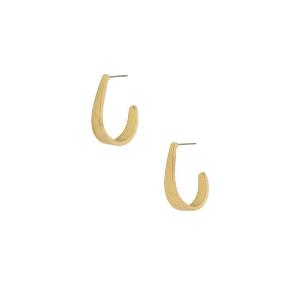 J Hoop Stud Earrings