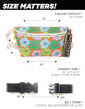 83858: Fanny Pack |Ultra-Slim| Recycled RPET | Floral Orange