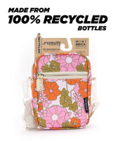 88620: Crossbody Mini Brick Bag | Recycled RPET | Floral Red