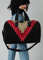 Black, Green & Red Aztec Duffel