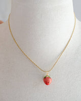 Strawberry Necklace: Pink