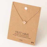 Mini Paw Print Charm Necklace: G
