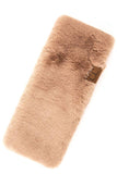 C.C Faux Fur Headwrap with Sherpa Lining: Ivory