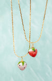 Strawberry Necklace: Pink