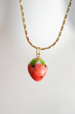 Strawberry Necklace: Pink