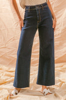 HIGH RISE WIDE LEG DENIM PANTS