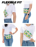 83858: Fanny Pack |Ultra-Slim| Recycled RPET | Floral Orange