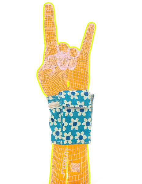 80608: Wrist Wallet Wrap | Weecycled rPET | Blue Daisy