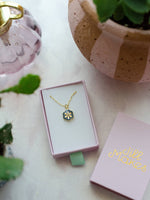 Camille - Gemstone Flower Pendant Necklace