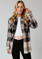 Black, Brown & White Plaid Flannel