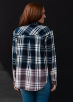 Navy & White Plaid Flannel