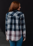 Navy & White Plaid Flannel