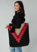 Black, Green & Red Aztec Tote