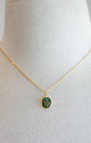 Emerald Snake Pendant Necklace