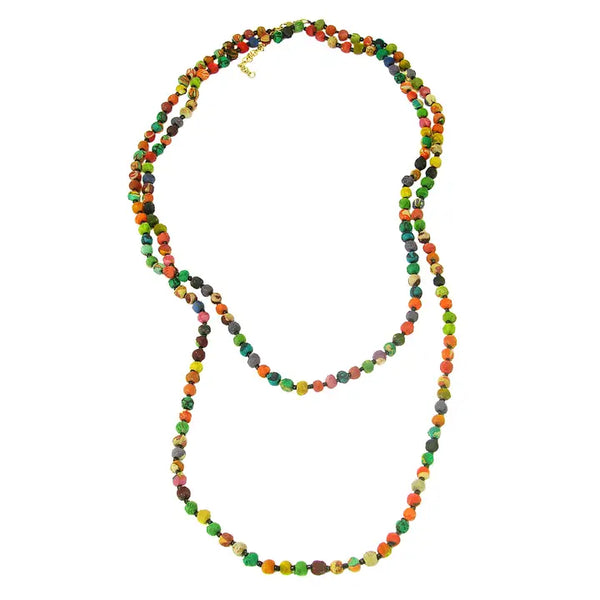 Kantha Beaded Long Necklace