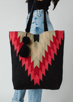 Black, Green & Red Aztec Tote