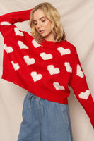 Heart Cloud Pullover Sweater