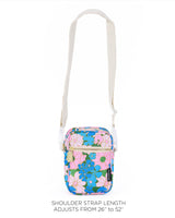 88619: Crossbody Mini Brick Bag | Recycled RPET | Floral Pin