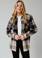 Black, Brown & White Plaid Flannel