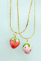 Strawberry Necklace: Pink