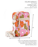 88620: Crossbody Mini Brick Bag | Recycled RPET | Floral Red