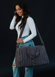 Gray Cable Knit Duffel