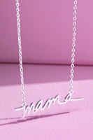 mama script necklace 16"