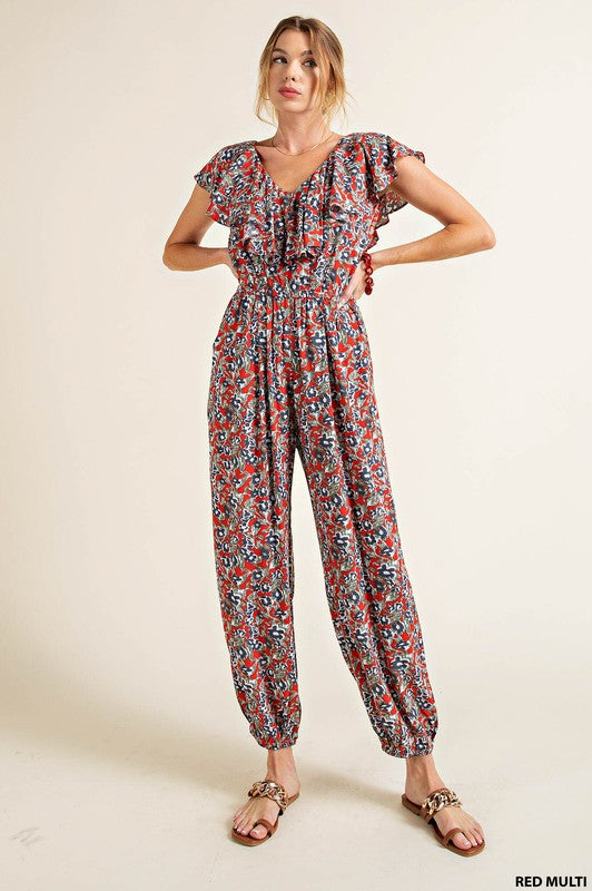 Floral Ruffle Jumpsuit – Circa Boutique + Gifts