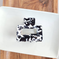 Carly Hair Claw- Black & White / Acrylic Hair Clip